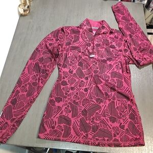 Brooks Pink and Black Women's Athletic, Graphic, Performance,Jacket Size Medium